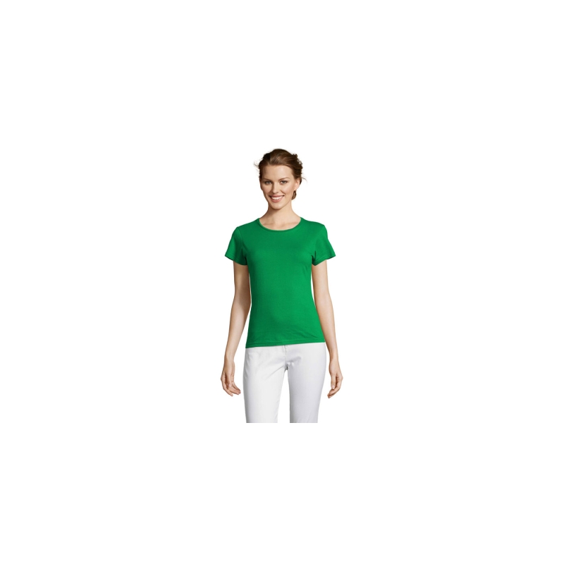 "I love Marzahn" Miss Damen in M Kellygreen mit Aufdruck gelb, S11386