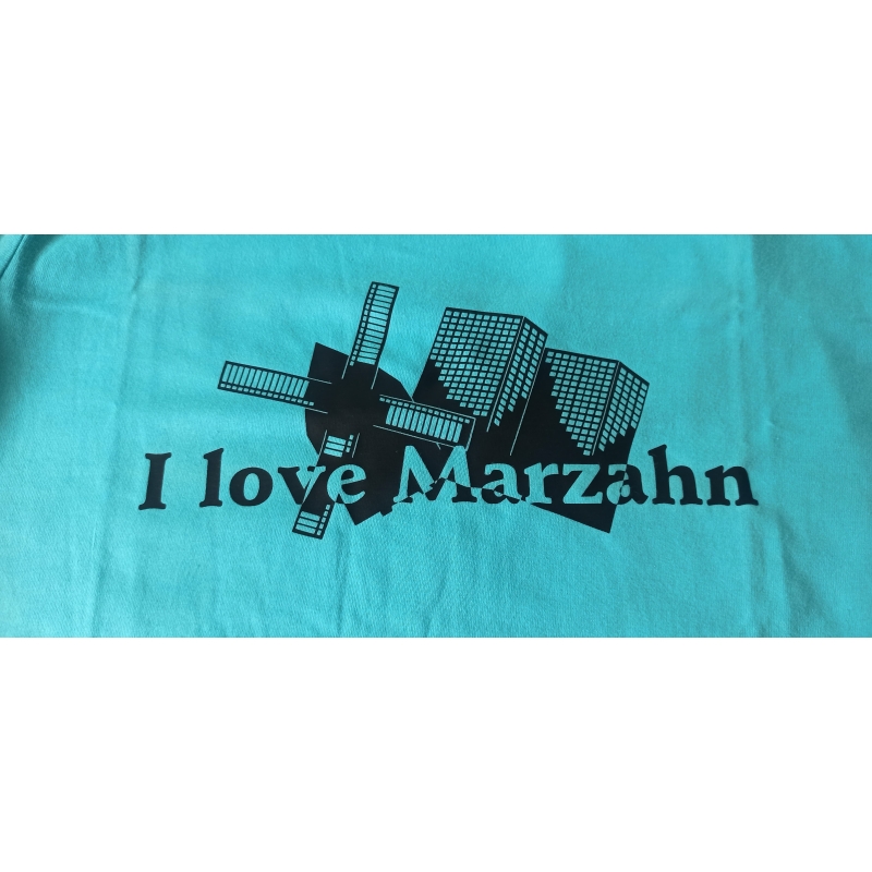 "I love Marzahn" Miss Damen in L Türkis mit Aufdruck Schwarz, S11386