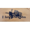 "I love Marzahn" Lady O Damen in XL Goldgelb mit Aufdruck Schwarz, S11830