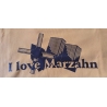 "I love Marzahn" Lady O Damen in XXL Goldgelb mit Aufdruck Braun, S11830