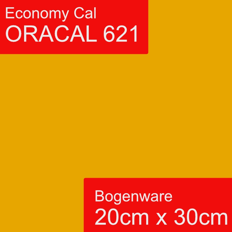 Oracal 621 Economy Cal Glanz | selbstklebende Plotterfolie | auch als Möbelfolie geeignet | Signalgelb