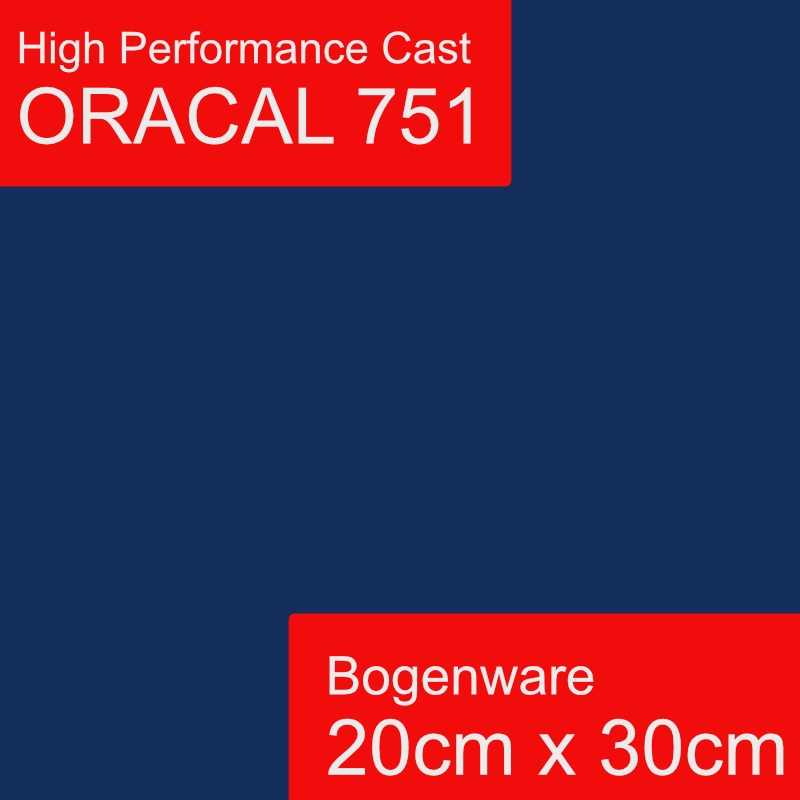 Oracal 751 Economy Cal Glanz | selbstklebende Plotterfolie | auch als Möbelfolie geeignet |Dunkelblau