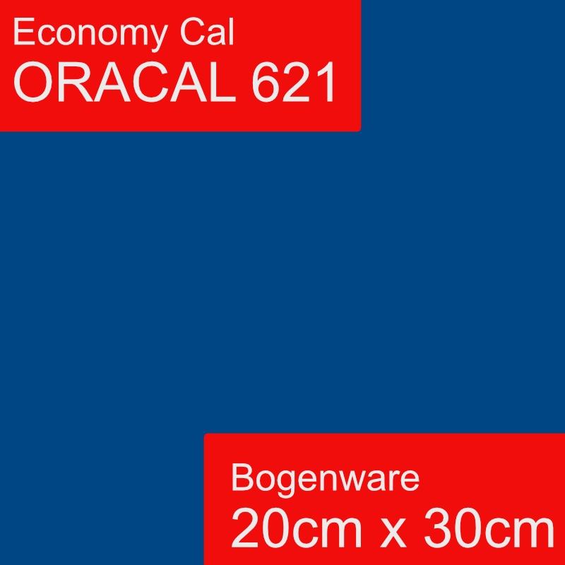 Oracal 621 Economy Cal Glanz | selbstklebende Plotterfolie | auch als Möbelfolie geeignet | Enzianblau