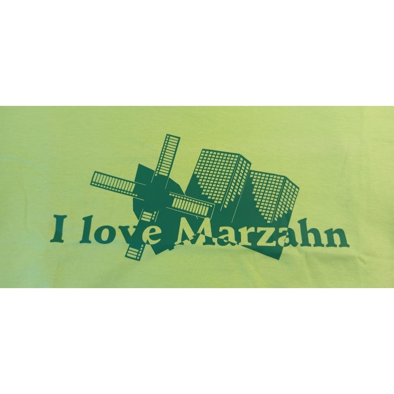 "I love Marzahn" Regent Men in S Apfelgrün mit Aufdruck in Grün S11380