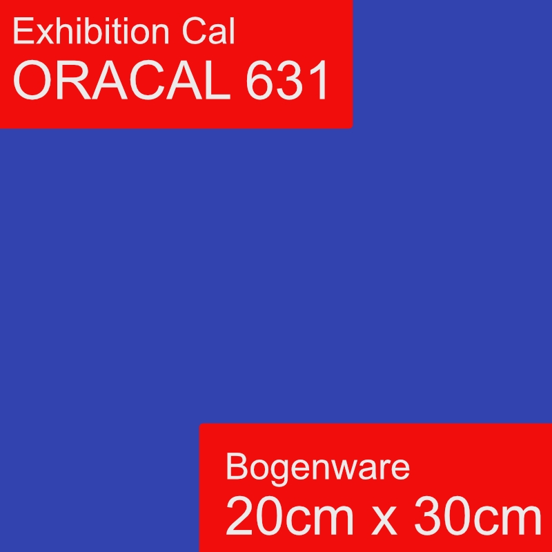 Oracal 631 Exhibition Cal Matt | selbstklebende Plotterfolie | auch als Möbelfolie geeignet | Brilliantblau