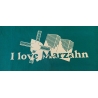 "I love Marzahn" Regent Men in S Emerald mit Aufdruck in Creme S11380