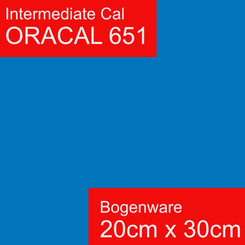 Oracal 651 Intermediate Cal Glanz | selbstklebende Plotterfolie | auch als Möbelfolie geeignet | Himmelblau