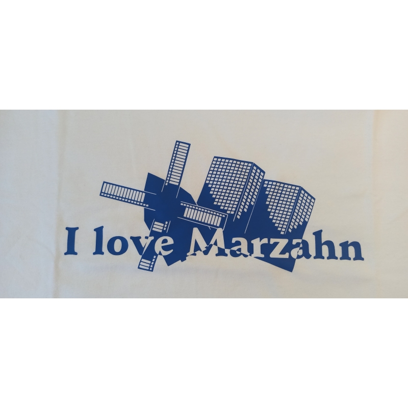 "I love Marzahn" Regent Men in S Weiß mit Aufdruck in Royal S11380