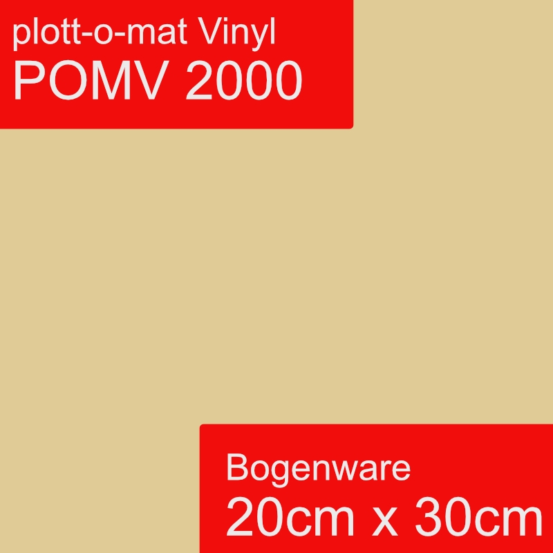 plott-o-mat 2000 Vinyl Glanz | selbstklebende Plotterfolie | auch als Möbelfolie geeignet | Beige