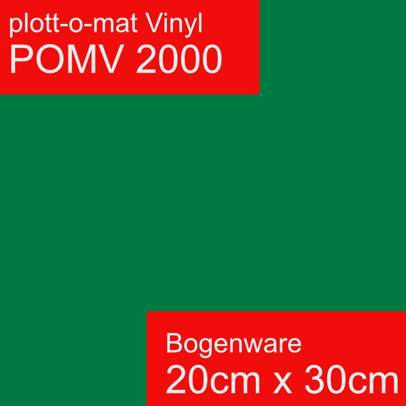 plott-o-mat 2000 Vinyl Glanz | selbstklebende Plotterfolie | auch als Möbelfolie geeignet | Grasgrün