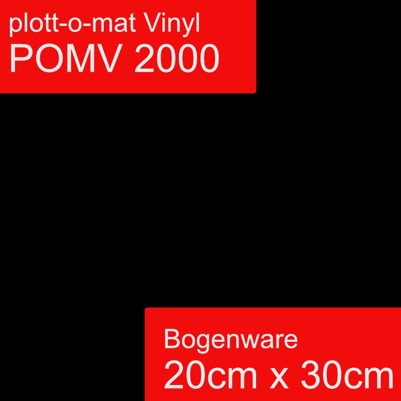 plott-o-mat 2000 Vinyl Glanz | selbstklebende Plotterfolie | auch als Möbelfolie geeignet | Schwarz