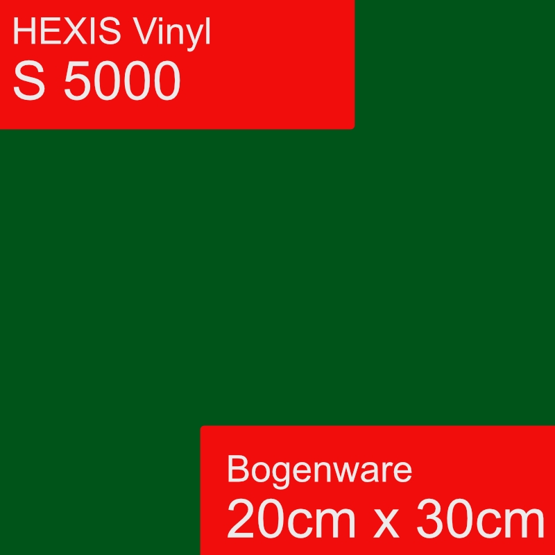 HEXIS S5000 Vinyl Glanz | selbstklebende Plotterfolie | auch als Möbelfolie geeignet | Laubgrün