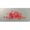 "I love Marzahn" Imperial Men in XL Skyblue mit Aufdruck in Rot S11500