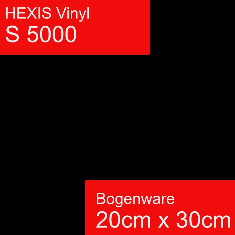 HEXIS S5000 Vinyl Glanz | selbstklebende Plotterfolie | auch als Möbelfolie geeignet | Schwarz