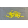 "I love Marzahn" Super Premium Men in L Sky Blue mit Aufdruck in Neongelb F61-044-0