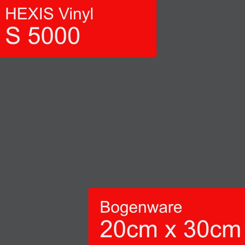 HEXIS S5000 Vinyl Glanz | selbstklebende Plotterfolie | auch als Möbelfolie geeignet | Dunkelgrau