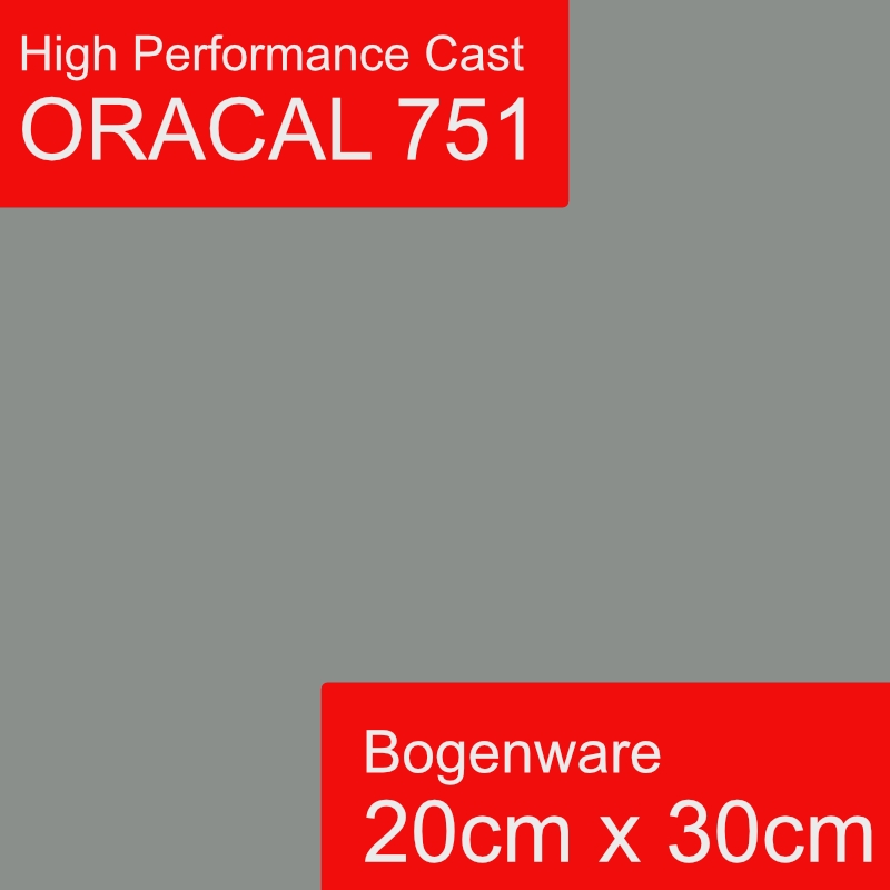 Oracal 751 Economy Cal Glanz | selbstklebende Plotterfolie | auch als Möbelfolie geeignet |Mittelgrau