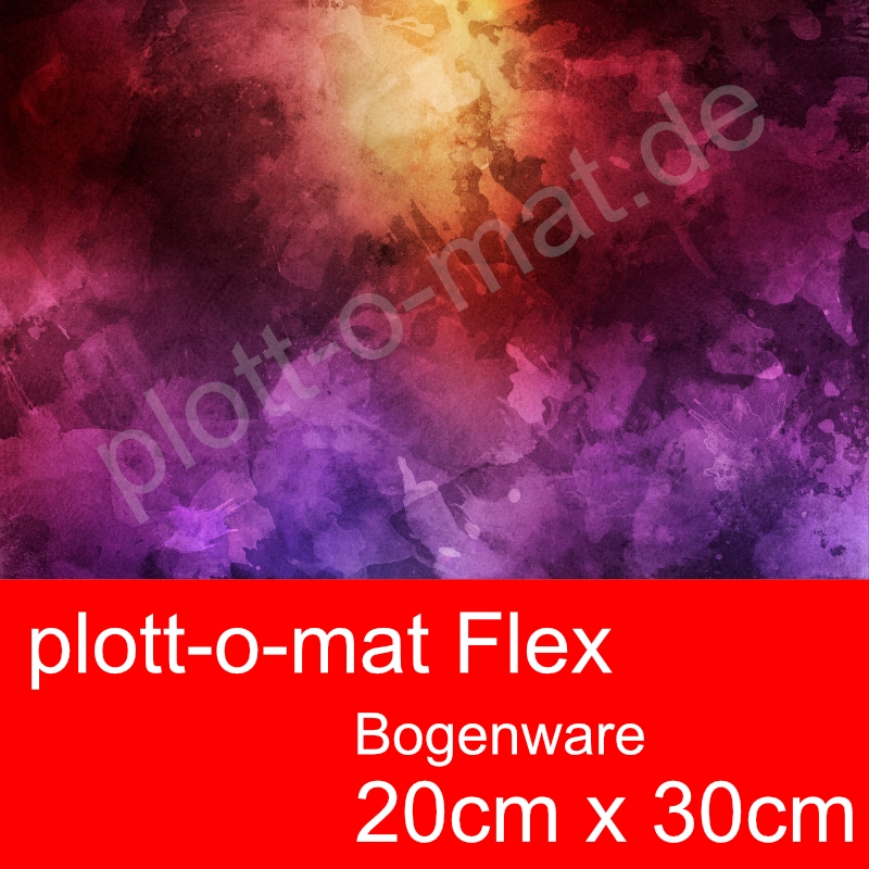 Flexfolie Watercolor Wolkenbruch Gelb - Weinrot - Lila...