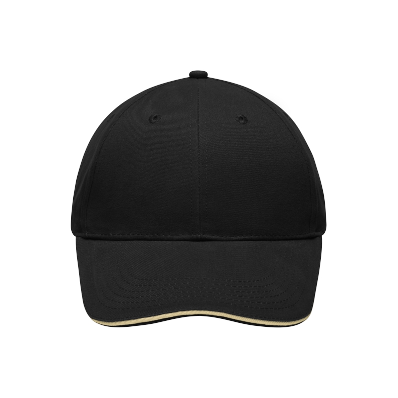 Light Brushed Sandwich Cap (black/beige) MB6541