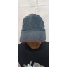 6 Panel Cord-Kappe Navy mit roter Unterseite des Schirmes MB115