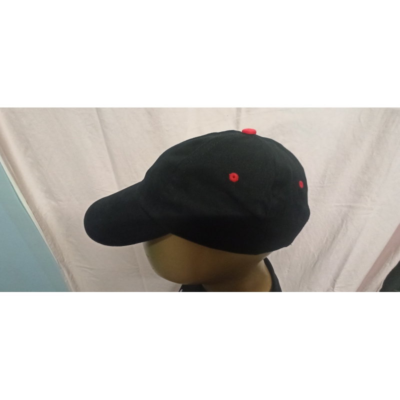 5 Panel Kids Basecap Schwarz/Rot