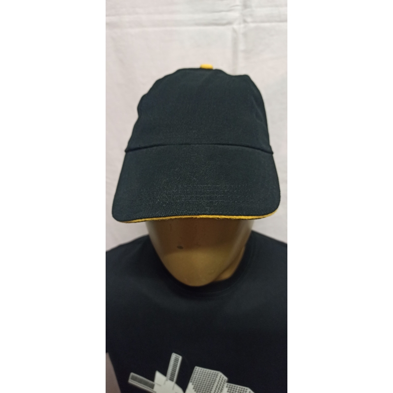 5 Panel Kids Basecap Schwarz/Gelb