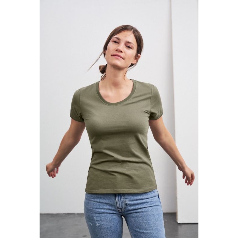 Damen Rundhals T-Shirt JN901 Weiß L