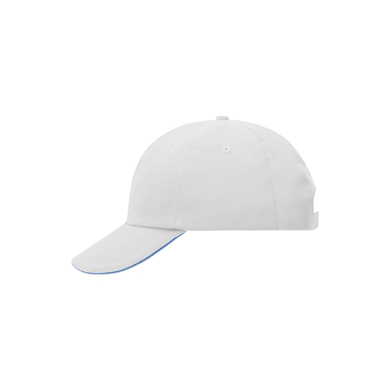 6 Panel Raver Sandwich Cap Weiß/Aqua MB6112