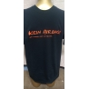 "Kein Airback!  Wir sterben noch wie Männer..." Men Shirt in L Navy mit Aufdruck orange  ST2000