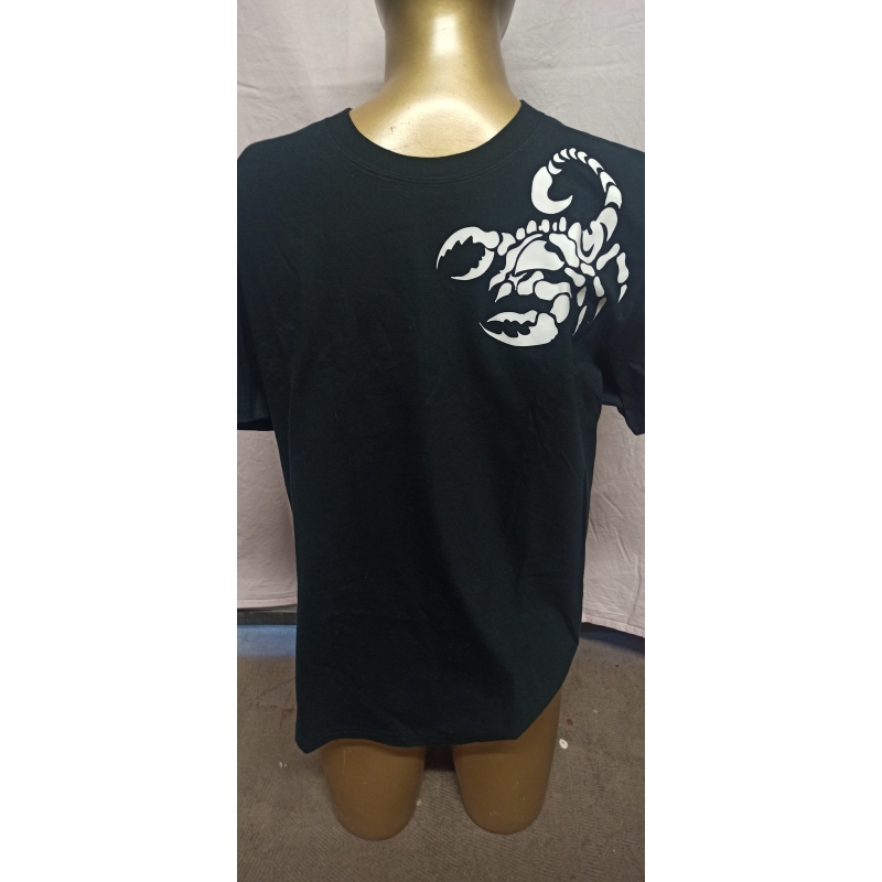 Herrenshirt Schwarz M mit Aufdruck Skorpion ST2000