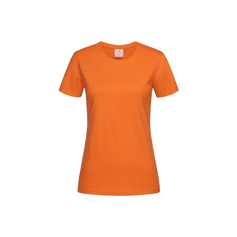 Damen Shirt Classic Stedman Orange mit Aufdruck Größe S