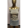 "Uhu1" farbiger Glitzer BeauTy Top Damen in S Creme  HAN5930