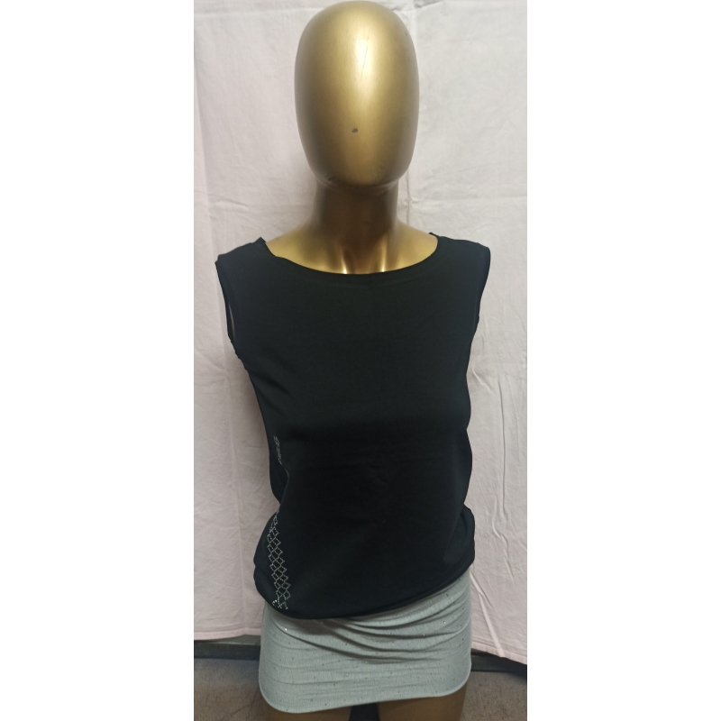 "Ornament" aus Glitzersteinen Damen Top Tanktop M,...