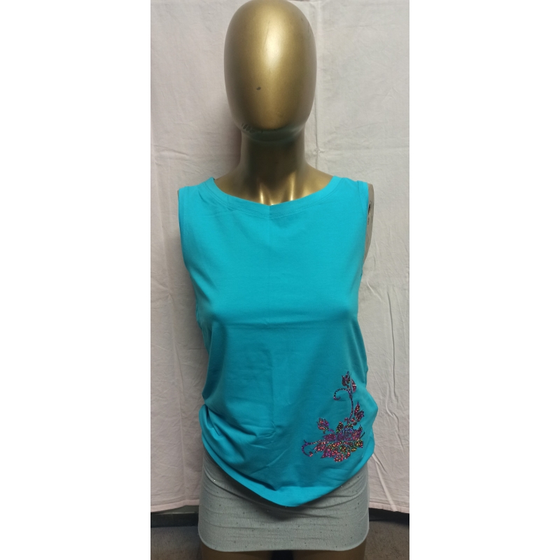 "Rose" aus Holofolie bedruckt Damen Top, Tanktop M,...