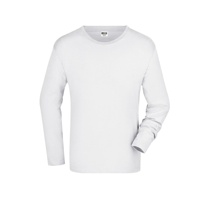 James & Nicholson Men's Longsleeve Medium - JN913 Weiß L