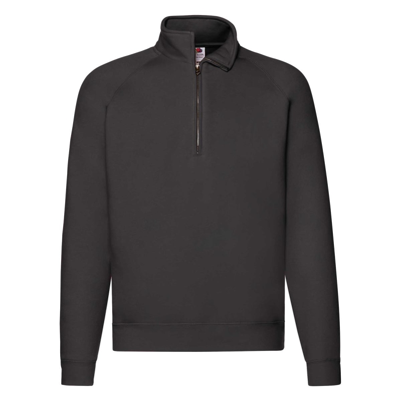 Men Premium Half-Zip Neck Sweat - 62-032-0 Schwarz XL