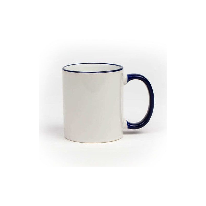 Sublitasse 1 Rim & Handle Weiß/Dunkelblau
