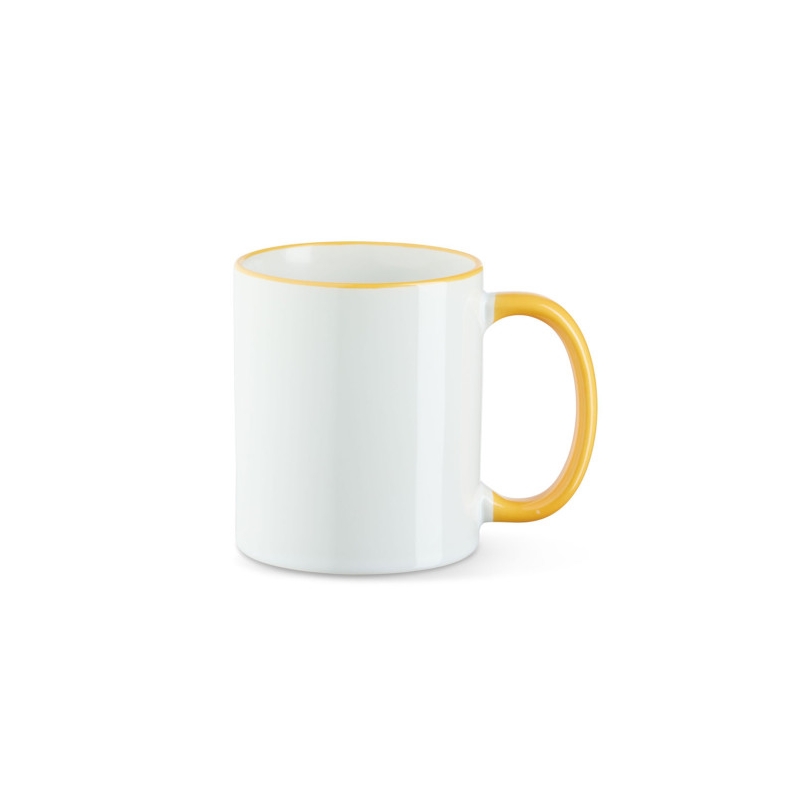 Sublitasse 1 Rim & Handle Weiß/Goldgelb