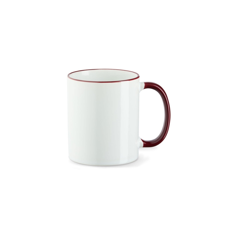 Sublitasse 1 Rim & Handle Weiß/Maroon