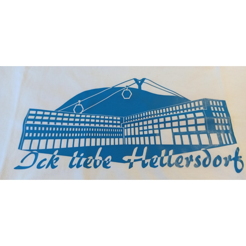 "Ick liebe Hellersdorf" Regent Damen in M weiß mit Aufdruck Blau S01825