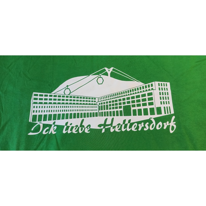 "Ick liebe Hellersdorf" Classic-T Damen in L Kelly Green mit Aufdruck weiß ST2600