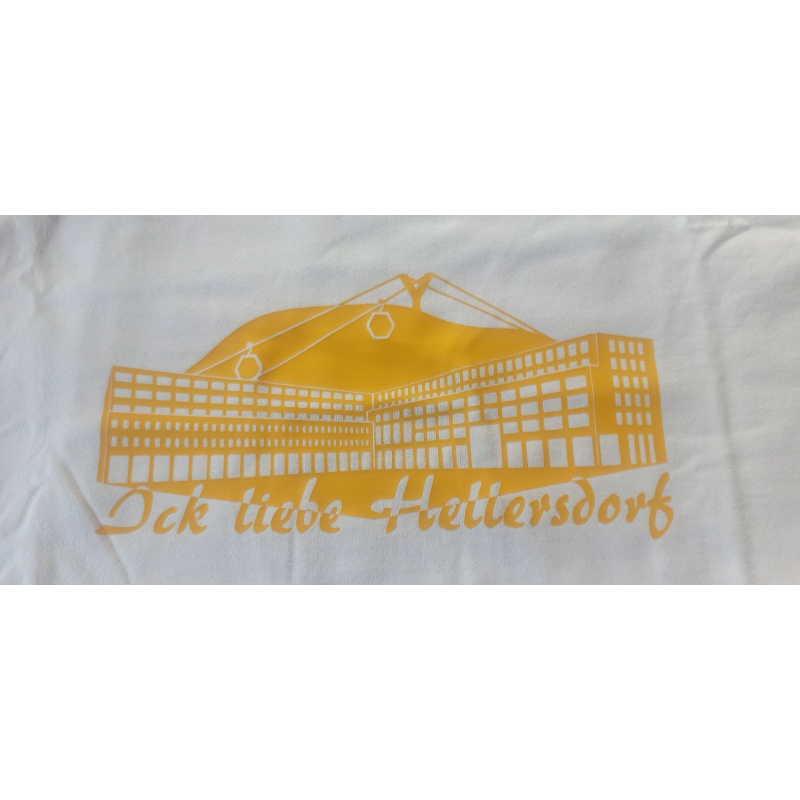 "Ick liebe Hellersdorf" Classic-T Damen in XL Rosa mit Aufdruck gelb ST2600