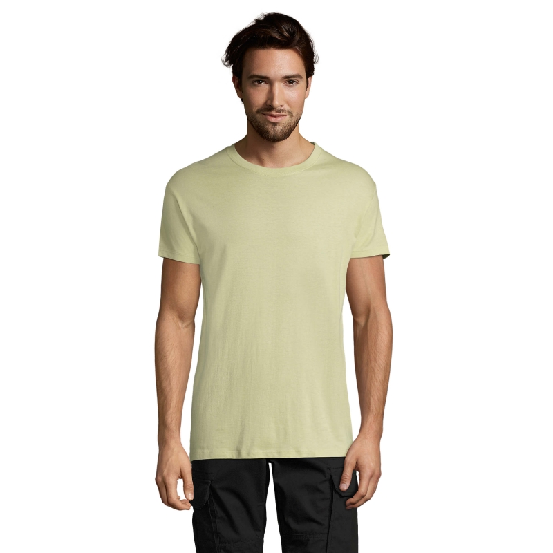 "Ick liebe Hellersdorf" Regent Men in S Sage Green mit Aufdruck schwarz S11380